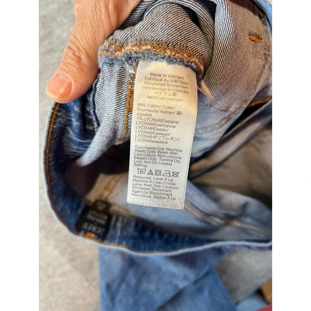 J.Crew‎ Women High-Rise Bootcut Blue Denim Jeans 30 Patch Pocket Stretch Retro